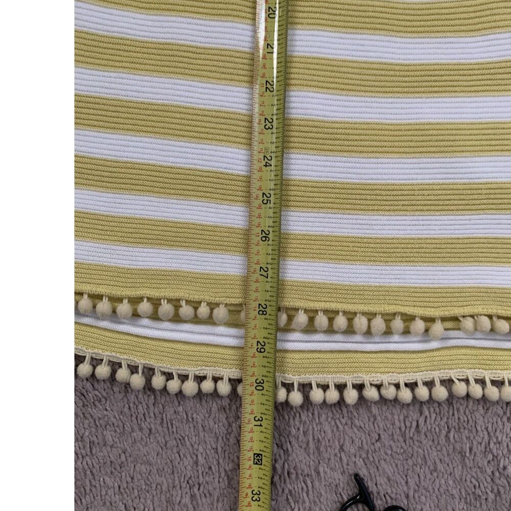 Soft Surroundings Women Sweater Size M Stripe Vista Pom Pom Hem Pullover Tunic - Picture 7 of 7